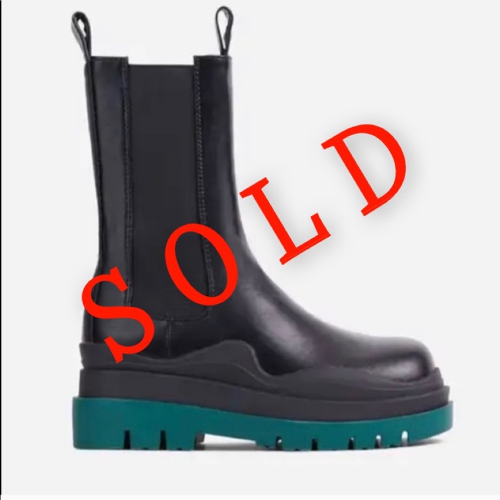 Chunky Biker Boots - Brand New